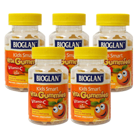 [해외] 바이오글란 어린이 비타민C+아연 60구미(5병) 