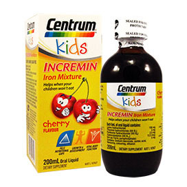 [해외] 어린이 철분, 종합 비타민 인크리민 200ml 