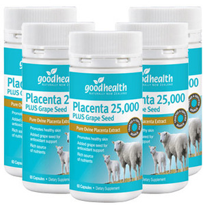 굿헬스 먹는 양태반(Placenta) 25,000mg 60캡슐(5병)